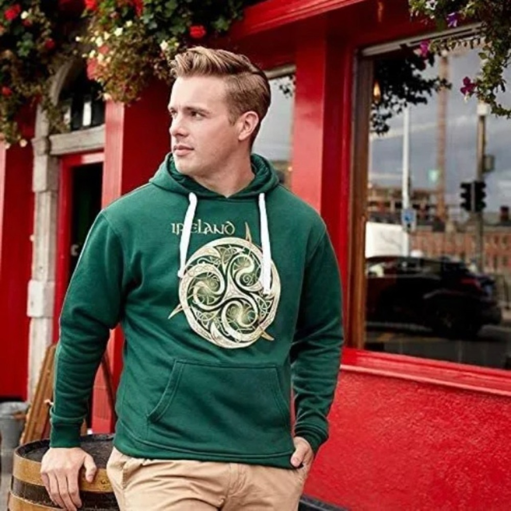 VTG Landsdowne Ireland Sweatshirt Hoodie Ireland Mens Size Small Graphic